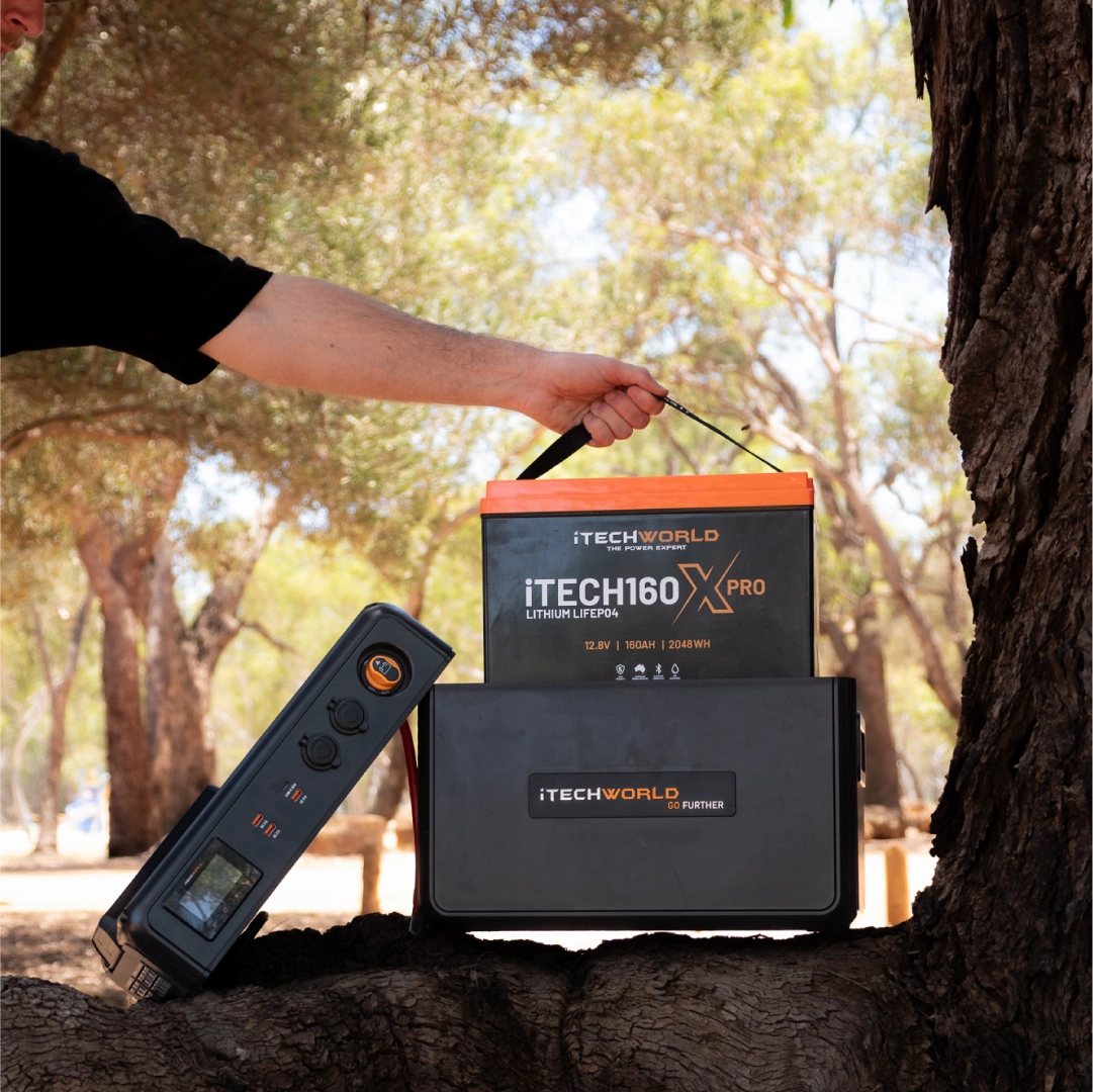 Premium GoFurther | Dual Battery System | with iTECHDCDC40 Battery Charger and iTECH160X PRO Lithium Battery with Bluetooth