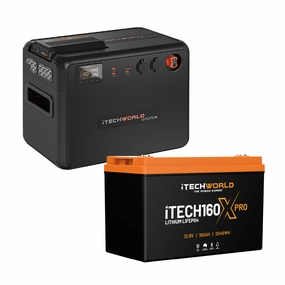 Premium GoFurther | Dual Battery System | with iTECHDCDC40 Battery Charger and iTECH160X PRO Lithium Battery with Bluetooth