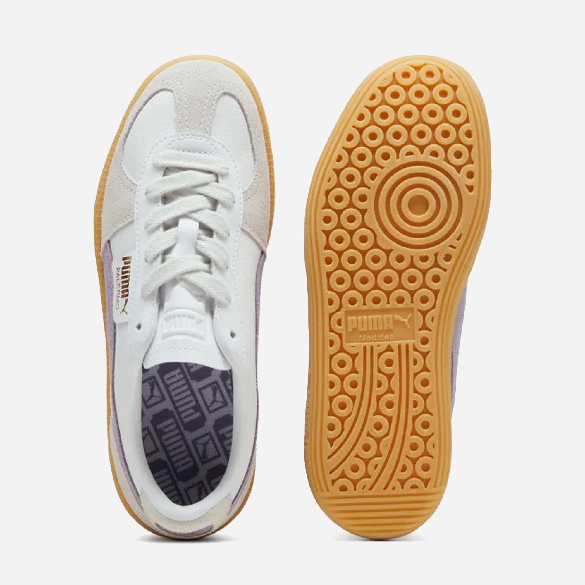 PUMA | PALERMO { WHITE/ PALM-PLUM GUM