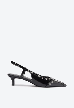Ruth Mid Patent Leather Pump