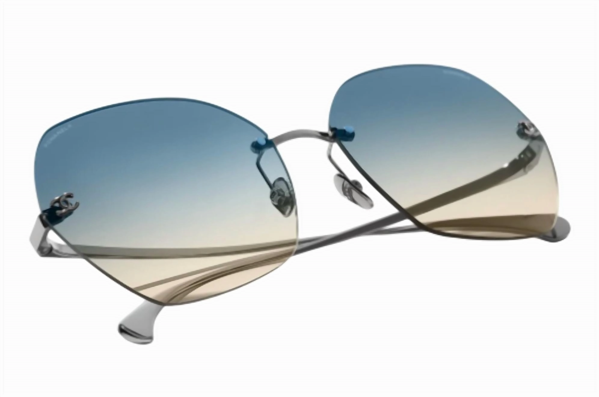 Square Non Polarized Sunglasses 4271T C10879 - 61 In Grey/blue To Yellow Gradient