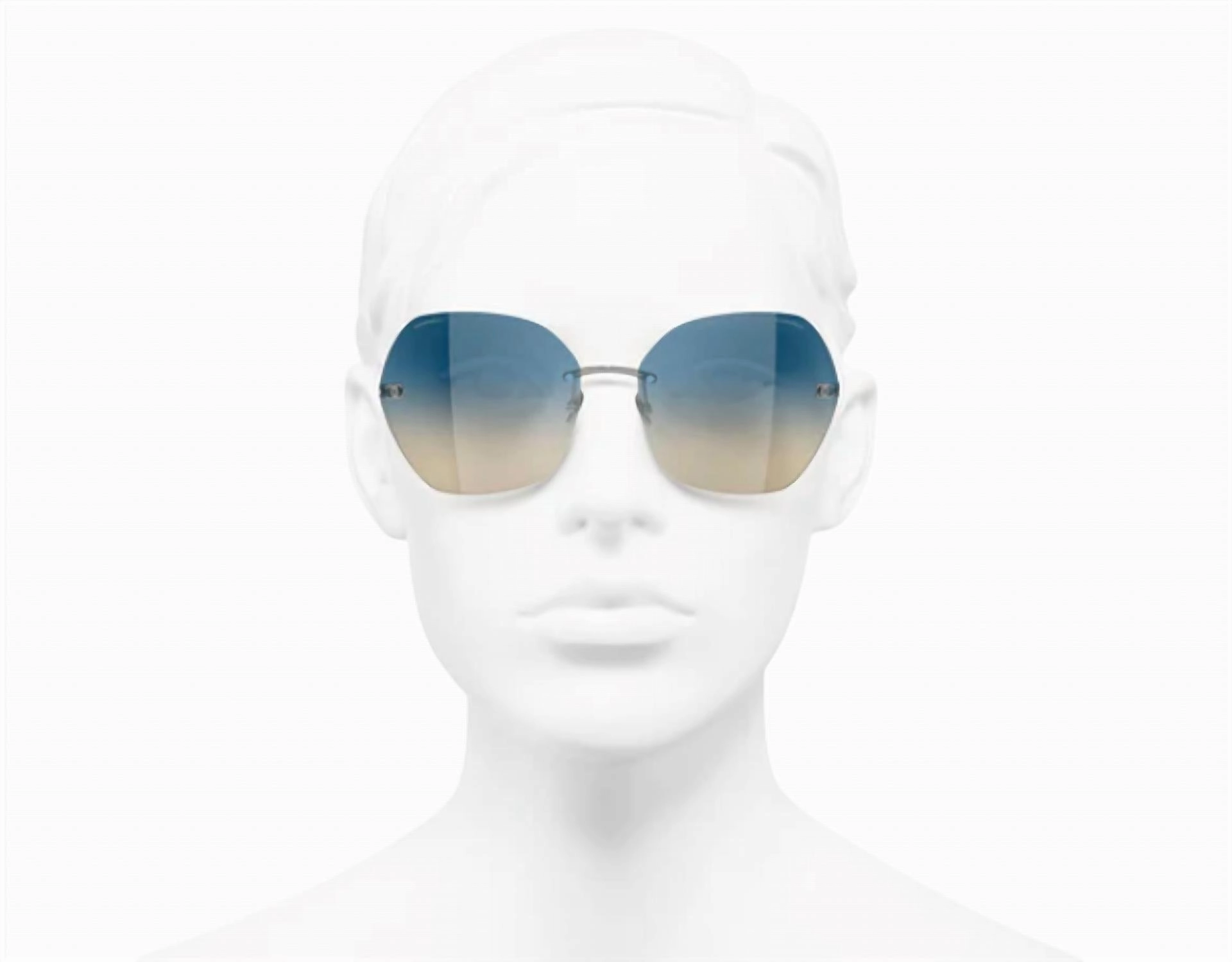 Square Non Polarized Sunglasses 4271T C10879 - 61 In Grey/blue To Yellow Gradient