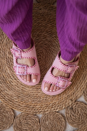 Suedine Pink/Fuchsia - Slippers
