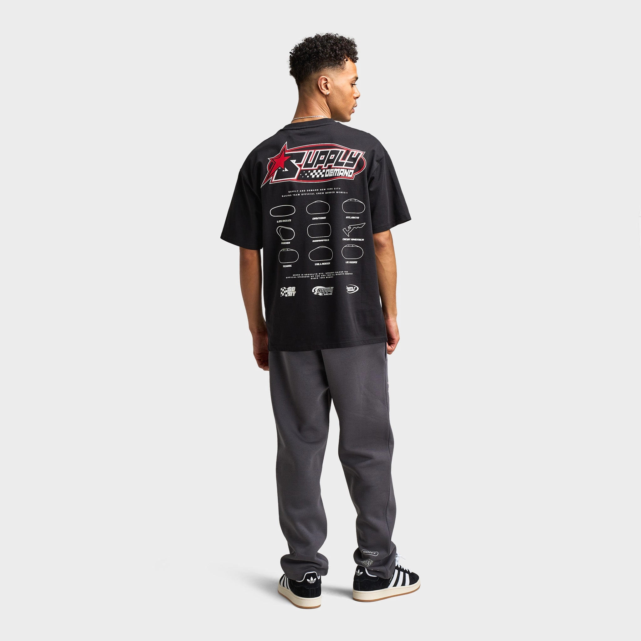 Supply & Demand Track Graphic T-Shirt / Black