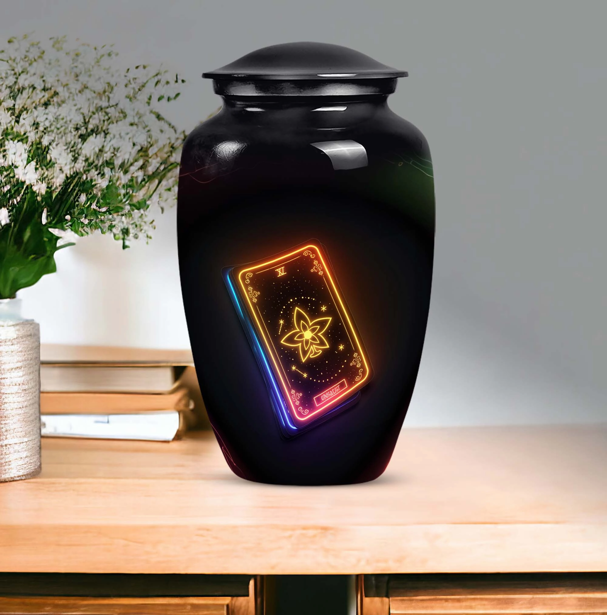 Tarot Urn: Exquisite Aluminium Remembrance Piece for Ashes