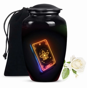 Tarot Urn: Exquisite Aluminium Remembrance Piece for Ashes