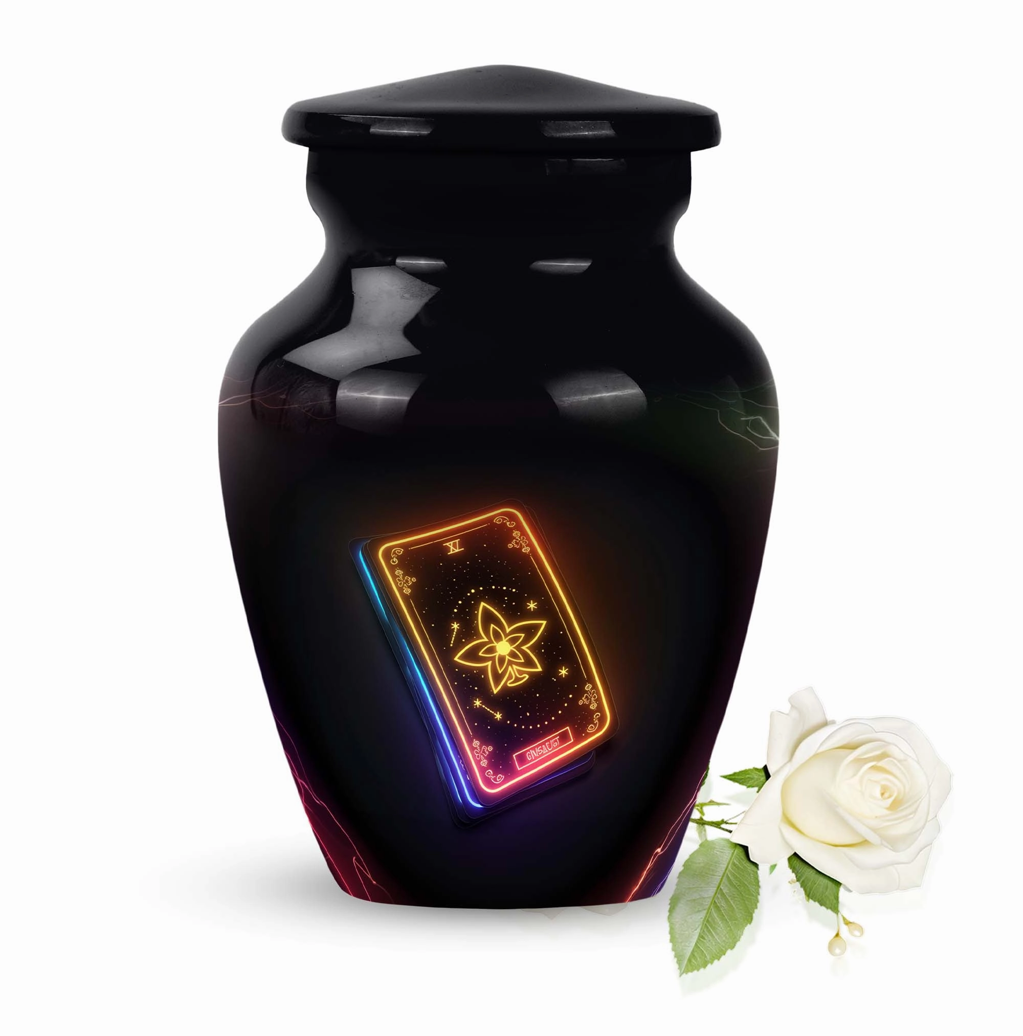 Tarot Urn: Exquisite Aluminium Remembrance Piece for Ashes