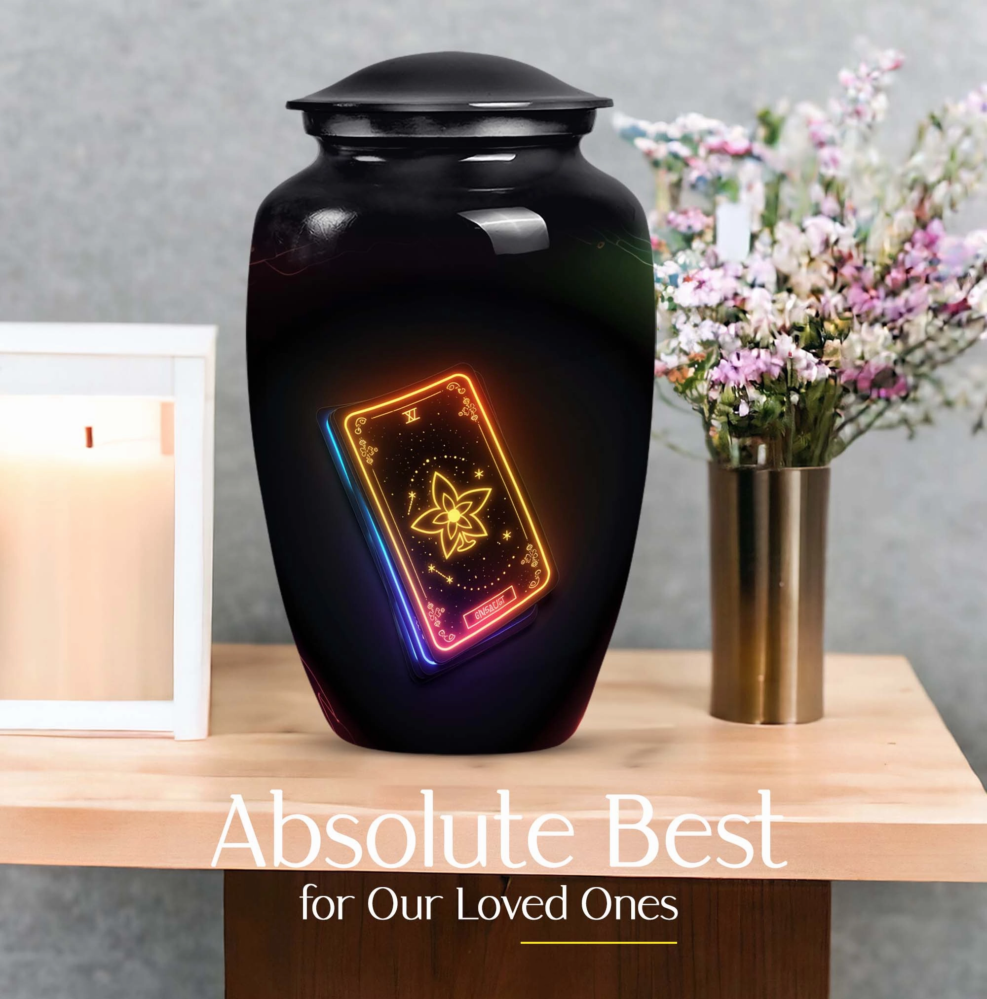 Tarot Urn: Exquisite Aluminium Remembrance Piece for Ashes