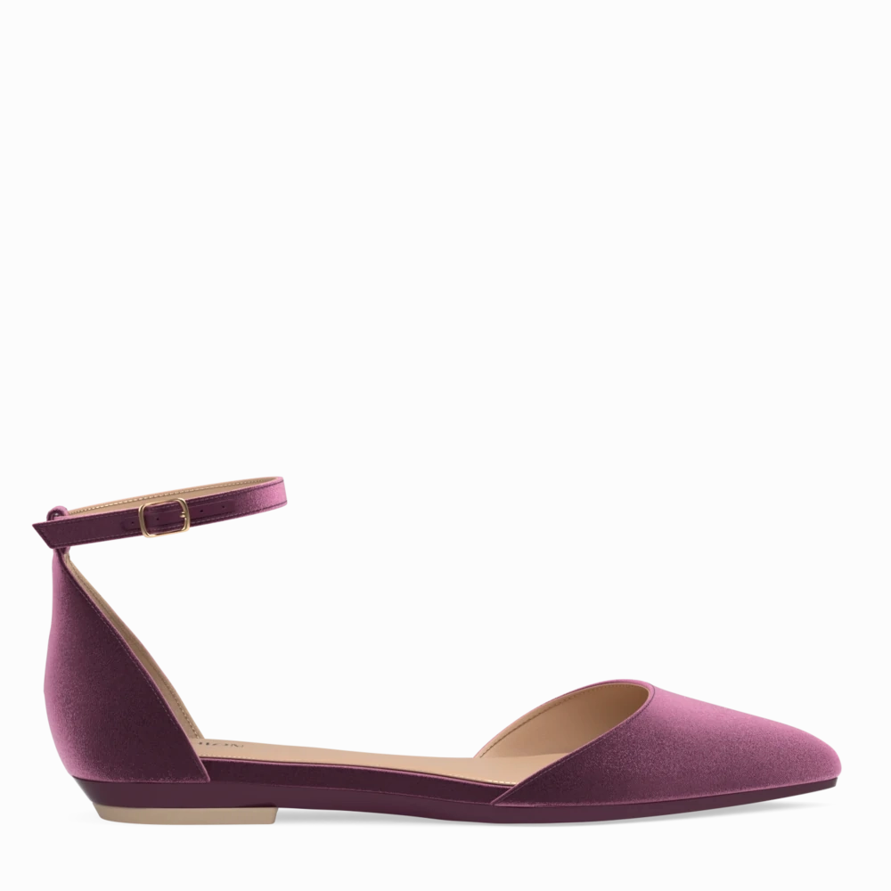 The D'Orsay - Sugar Plum Velvet Flat - FINAL SALE