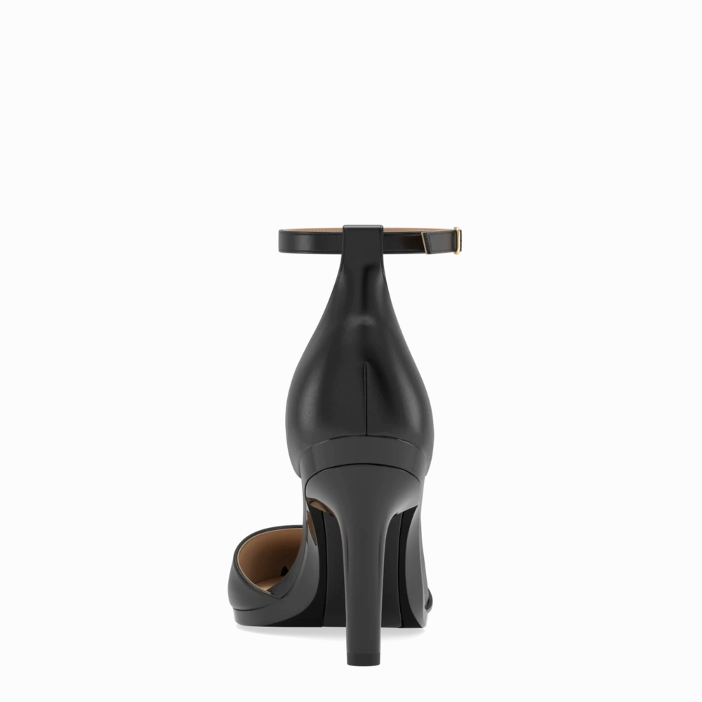 The D'Orsay Wide Width - Coal Leather 4 Stiletto