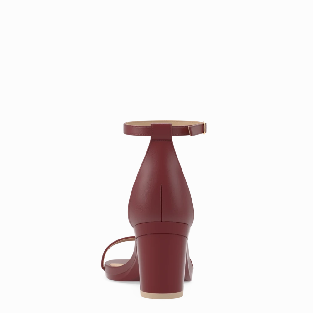 The Gigi - Merlot Leather 3 Block