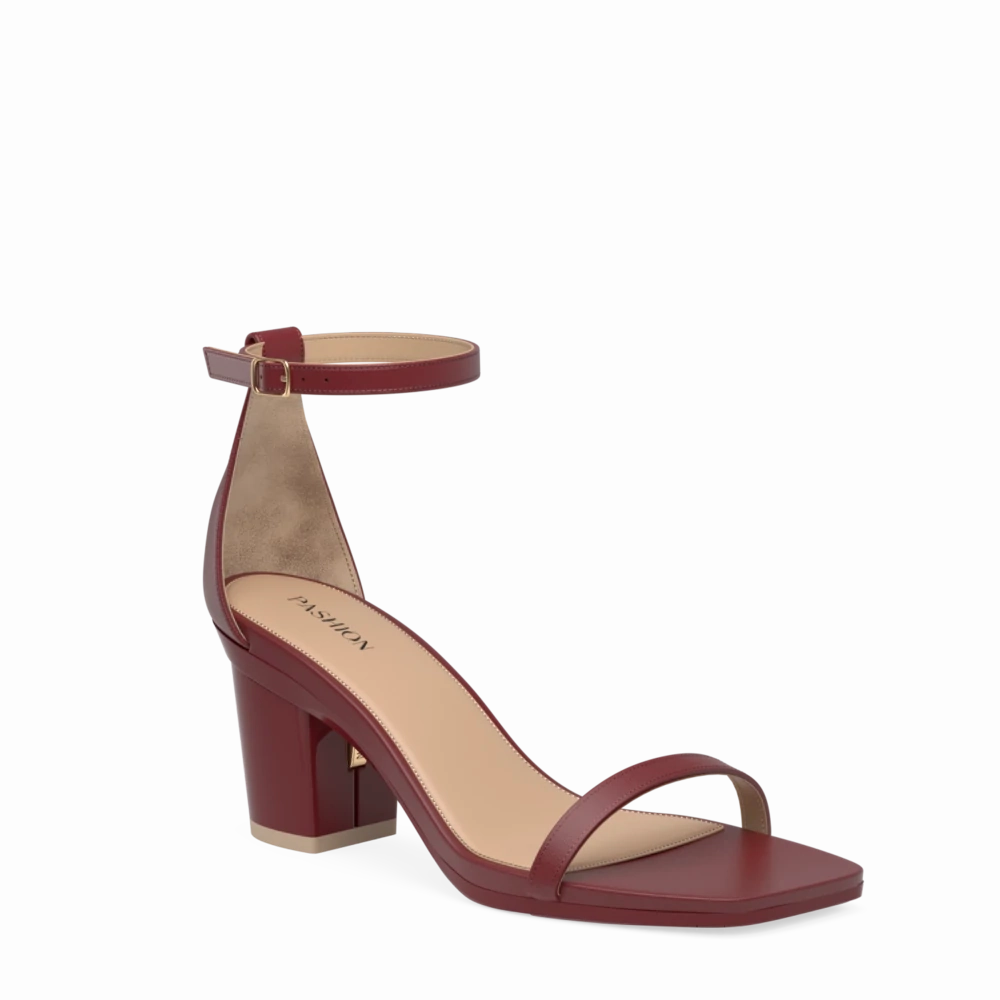 The Gigi - Merlot Leather 3 Block
