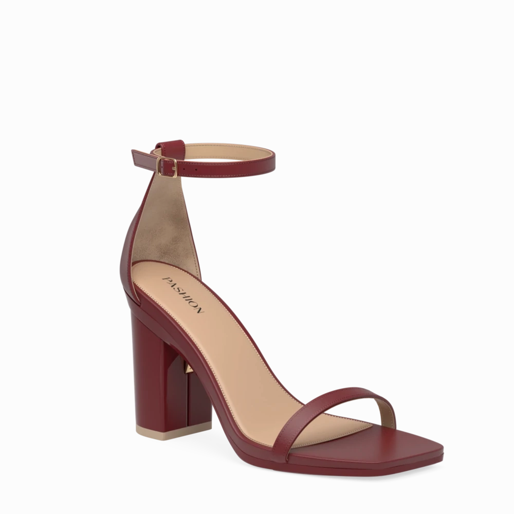 The Gigi - Merlot Leather 4 Block