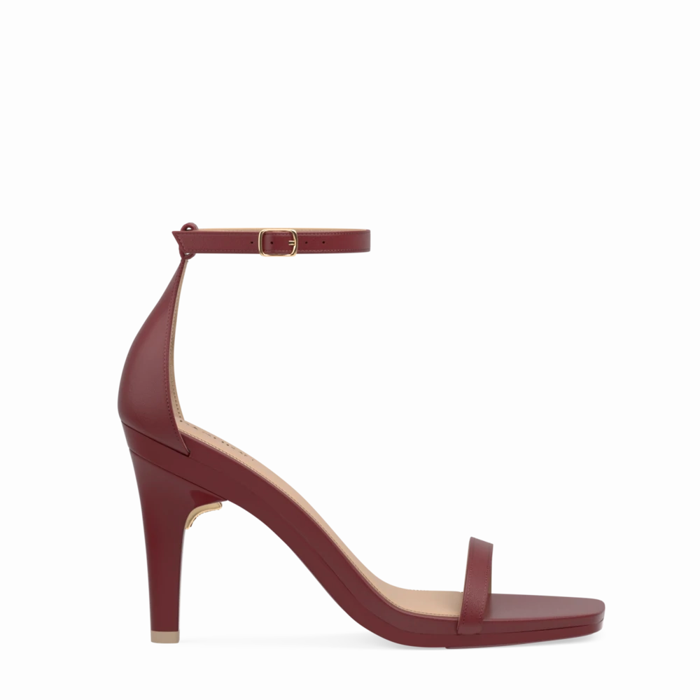 The Gigi - Merlot Leather 4 Stiletto