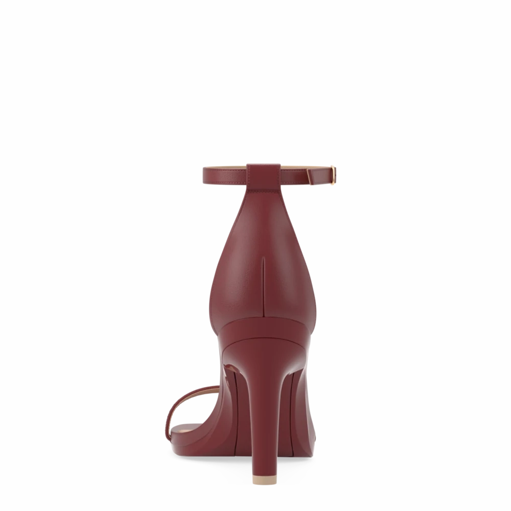 The Gigi - Merlot Leather 4 Stiletto