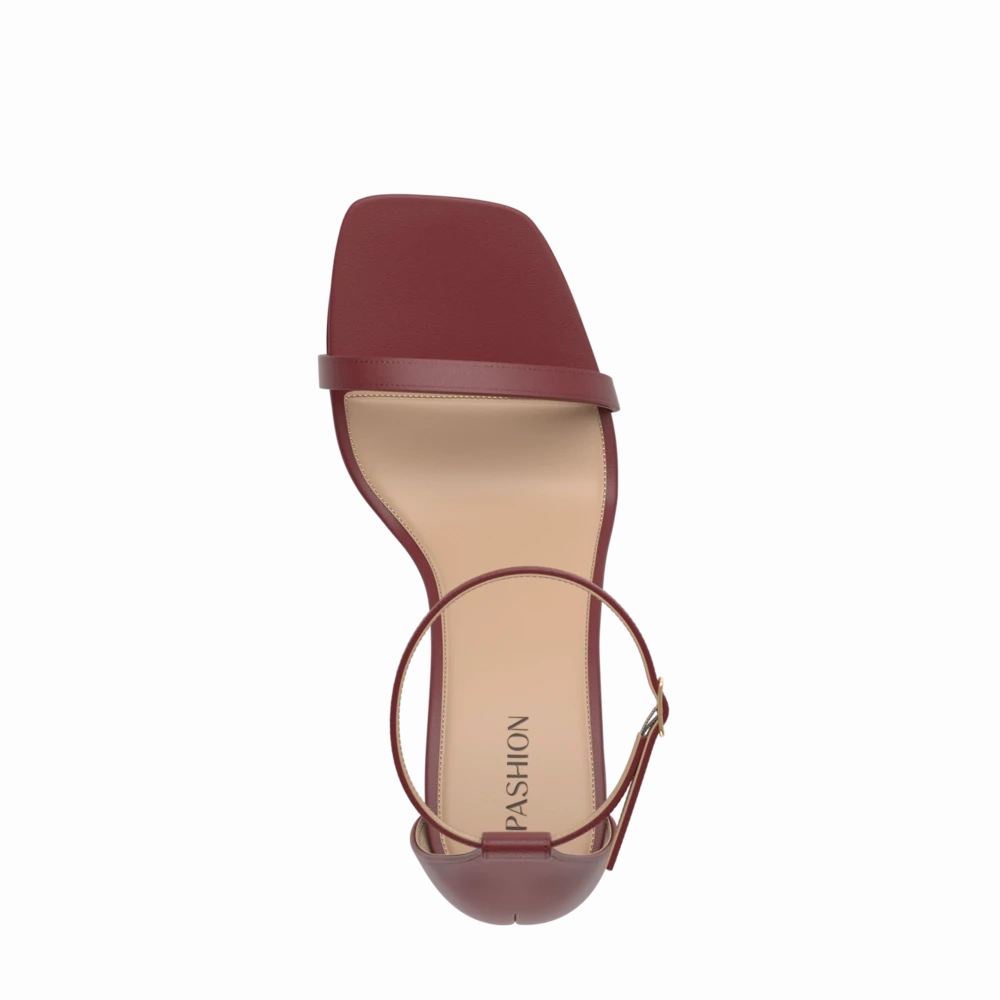 The Gigi - Merlot Leather 4 Stiletto