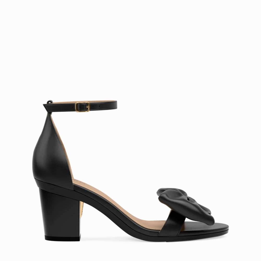 The Pashionista - Coal Satin Bow 3 Block - FINAL SALE