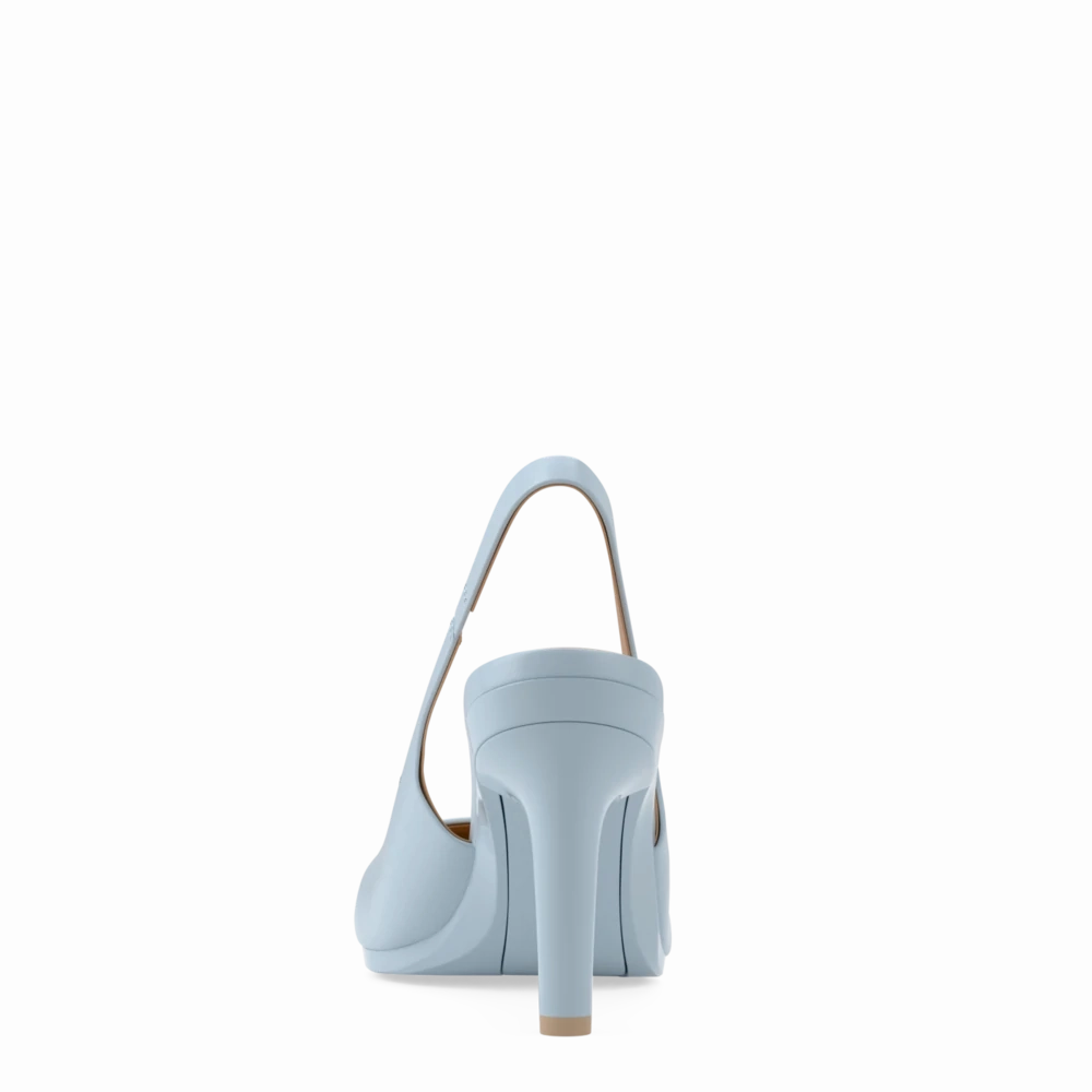 The Slingback - Baby Blue Leather 4 Stiletto