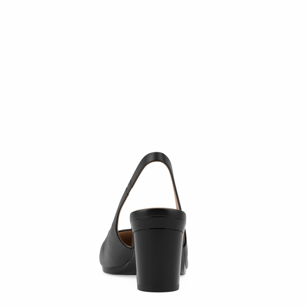 The Slingback - Coal Leather 3 Block