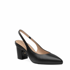 The Slingback - Coal Leather 3 Block