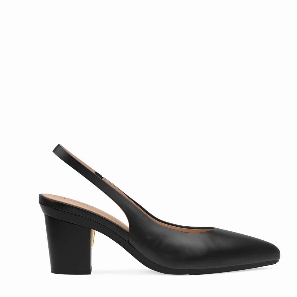The Slingback - Coal Leather 3 Block