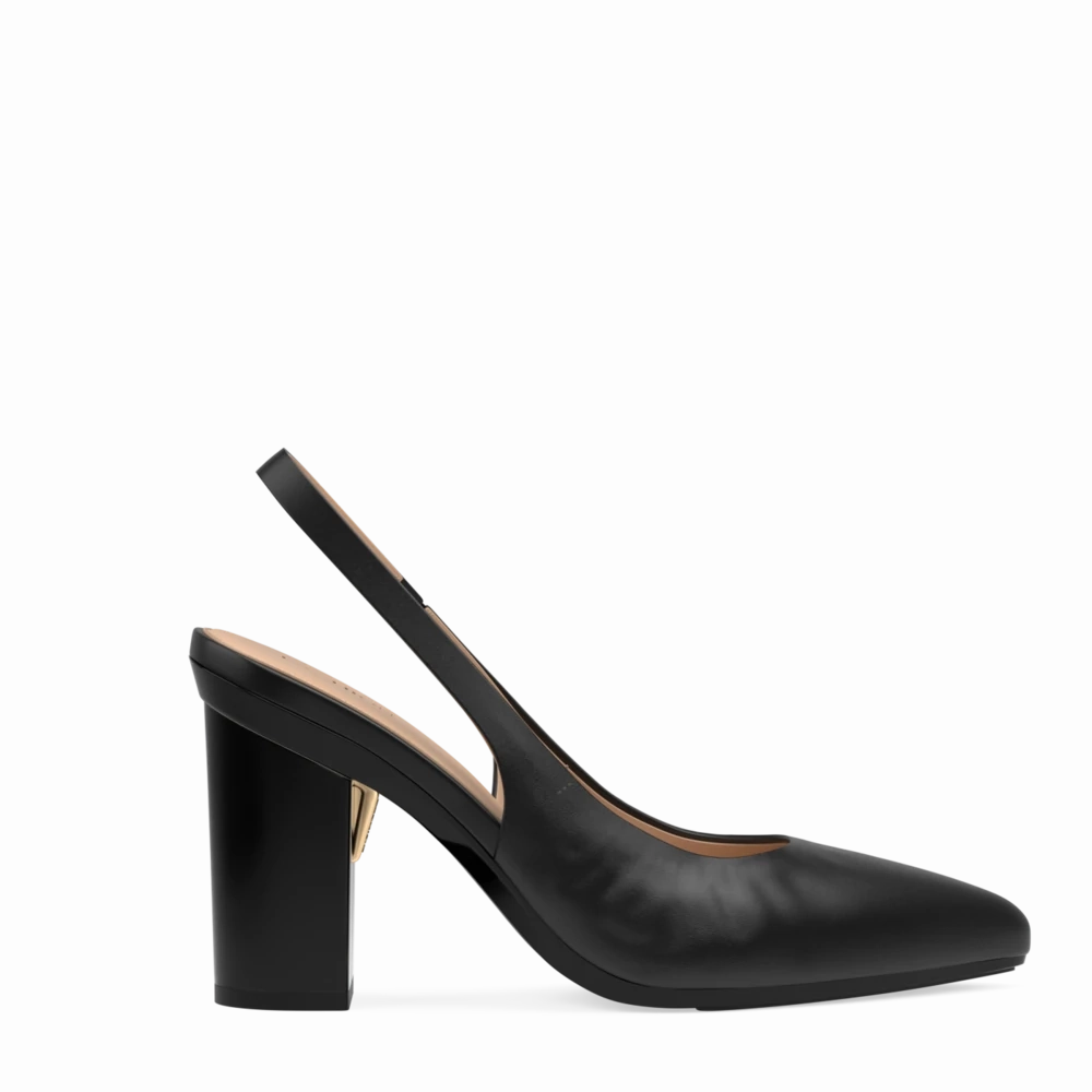 The Slingback - Coal Leather 4 Block