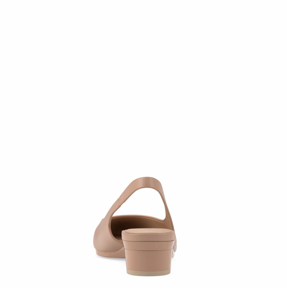 The Slingback - Latte Leather Flat - FINAL SALE