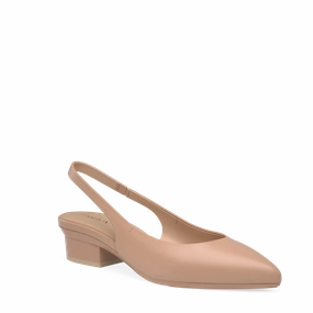 The Slingback - Latte Leather Flat - FINAL SALE