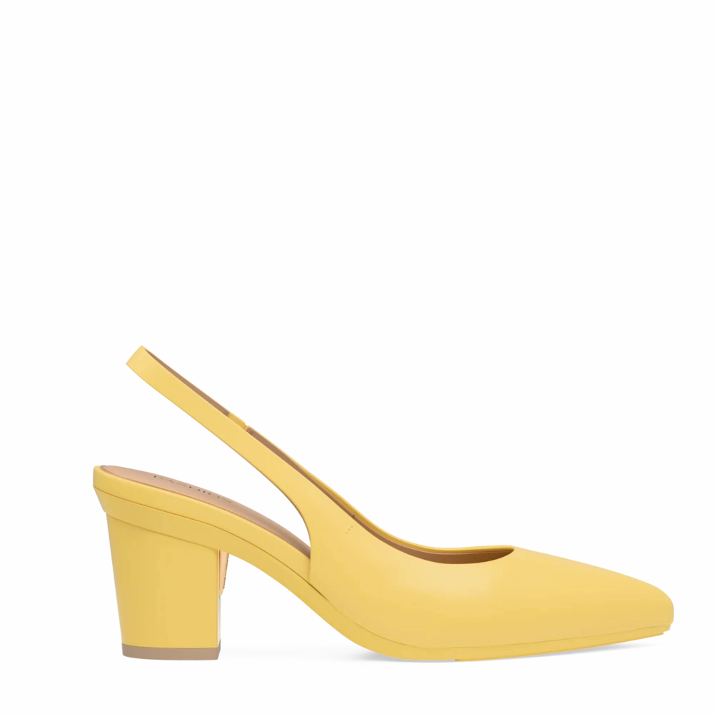 The Slingback - Limoncello Leather 3 Block