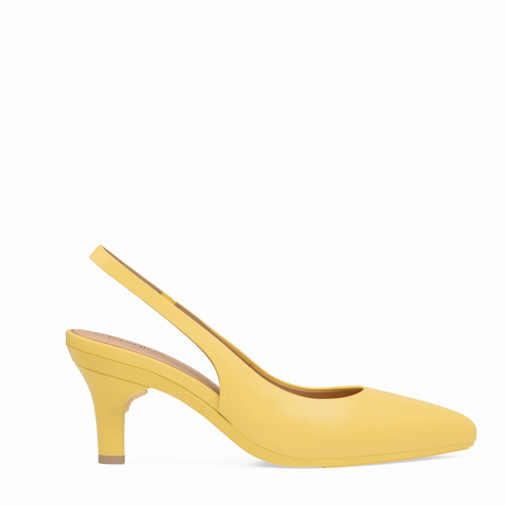The Slingback - Limoncello Leather 3 Stiletto