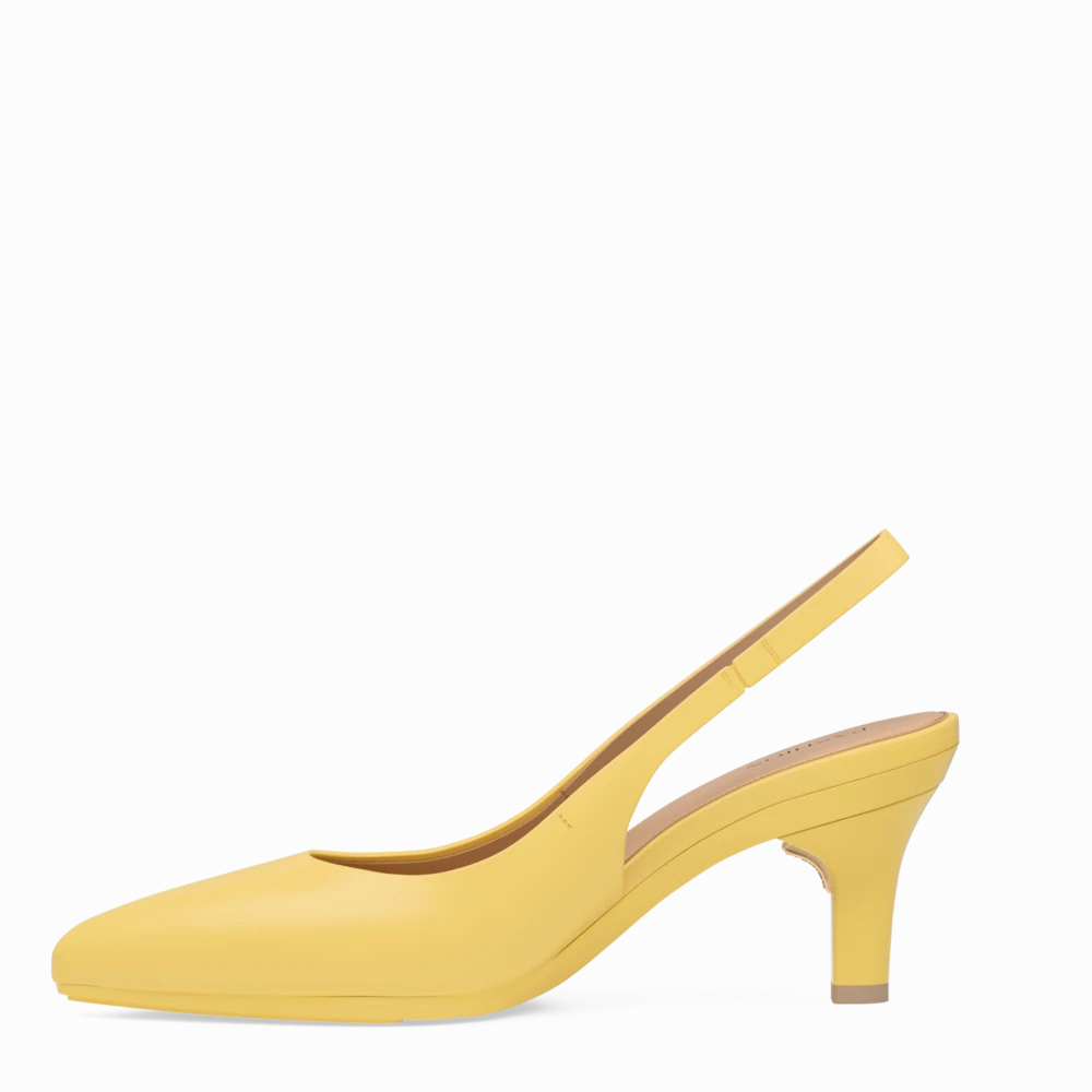 The Slingback - Limoncello Leather 3 Stiletto