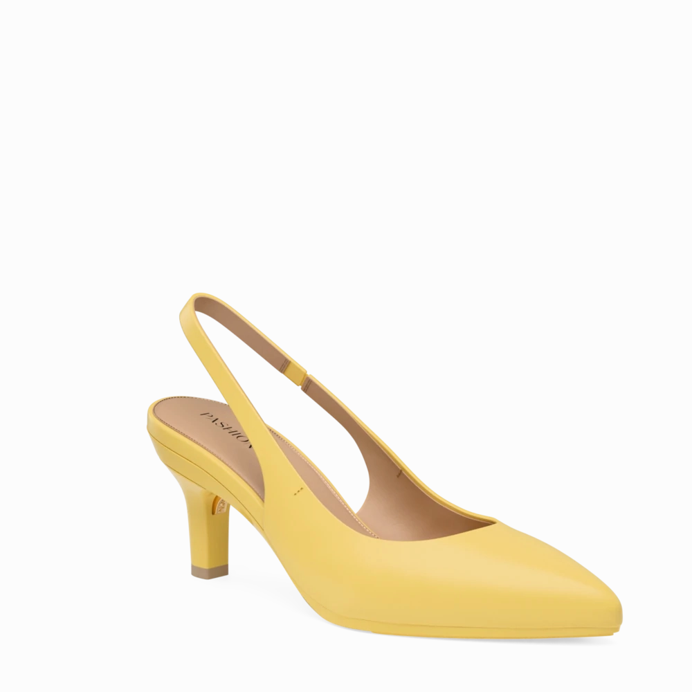 The Slingback - Limoncello Leather 3 Stiletto