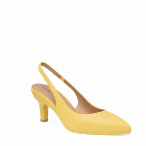 The Slingback - Limoncello Leather 3 Stiletto