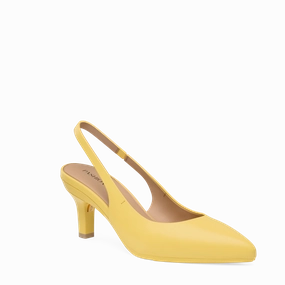 The Slingback - Limoncello Leather 3 Stiletto