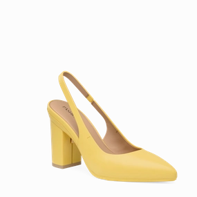 The Slingback - Limoncello Leather 4 Block
