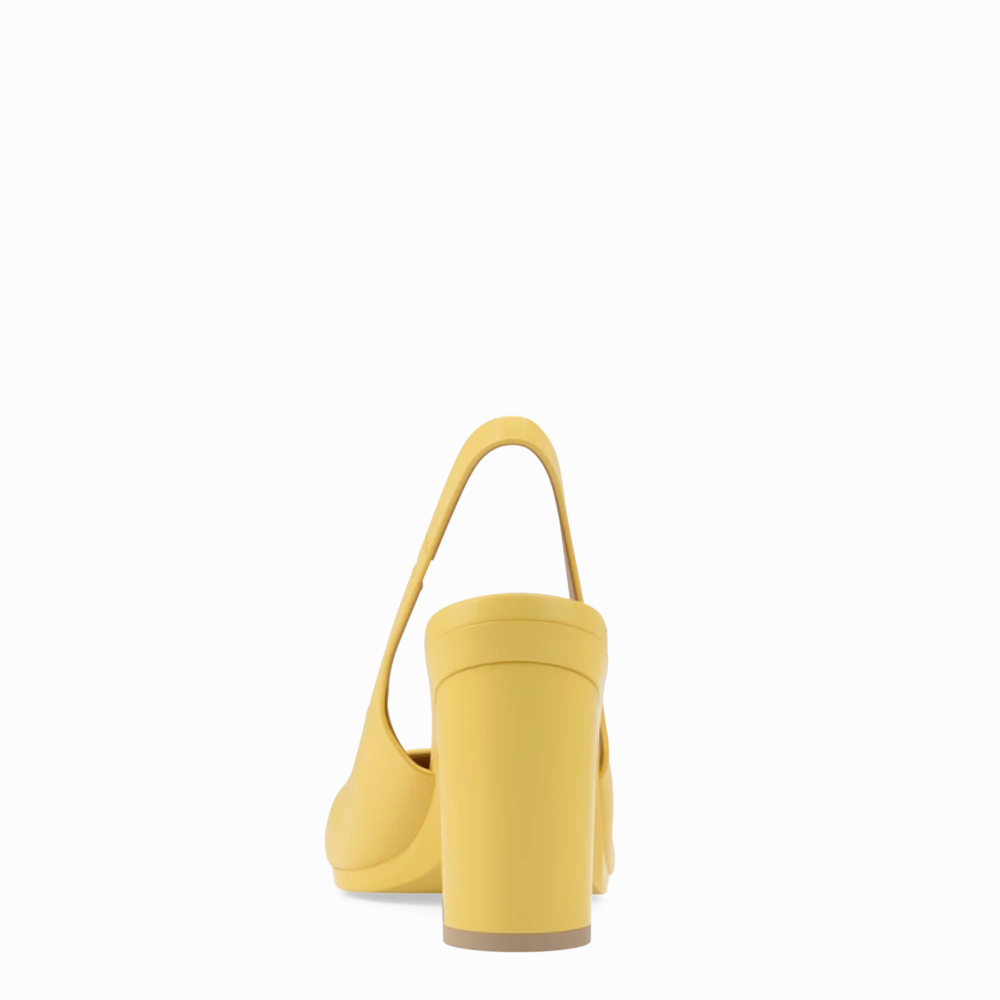 The Slingback - Limoncello Leather 4 Block