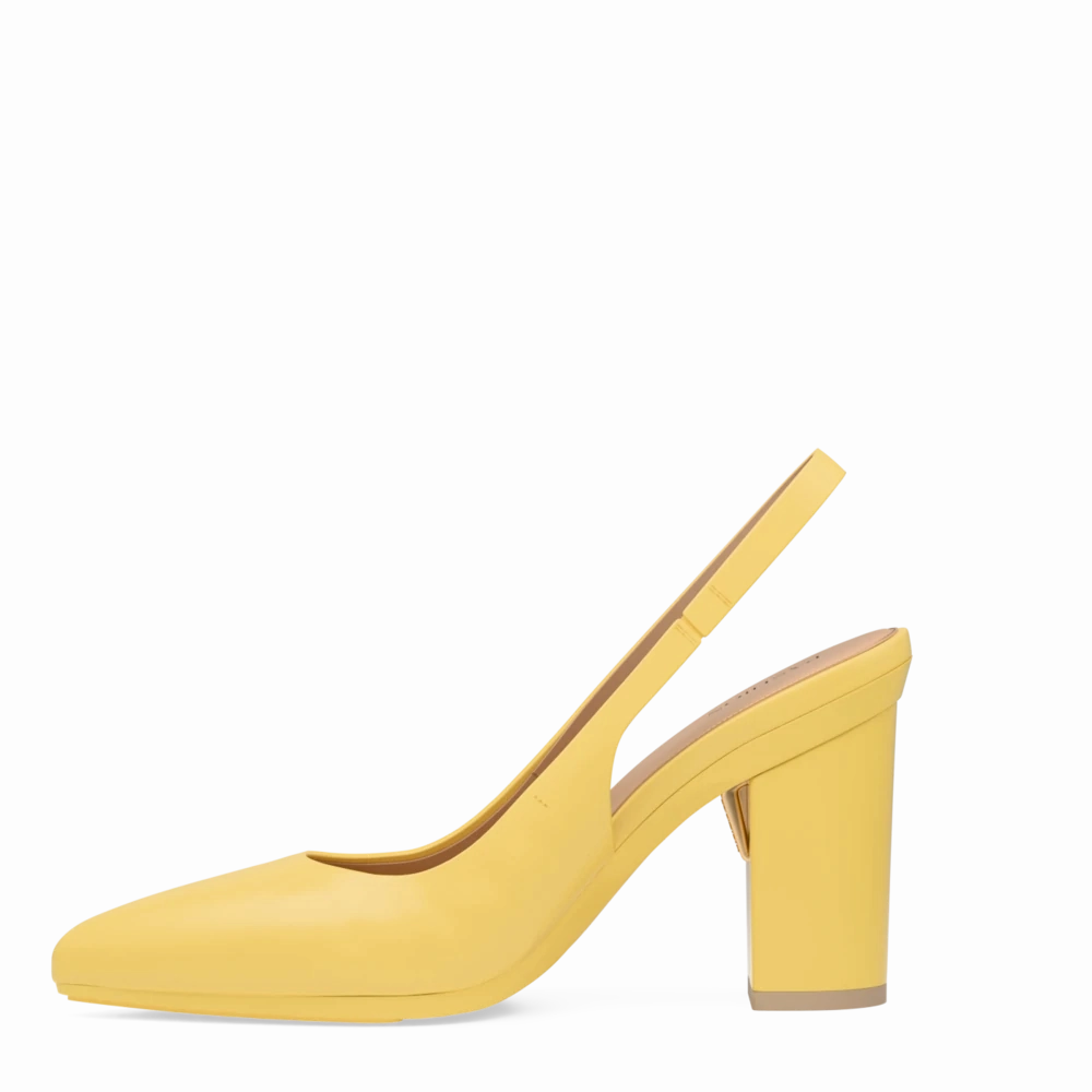 The Slingback - Limoncello Leather 4 Block