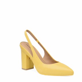 The Slingback - Limoncello Leather 4 Block