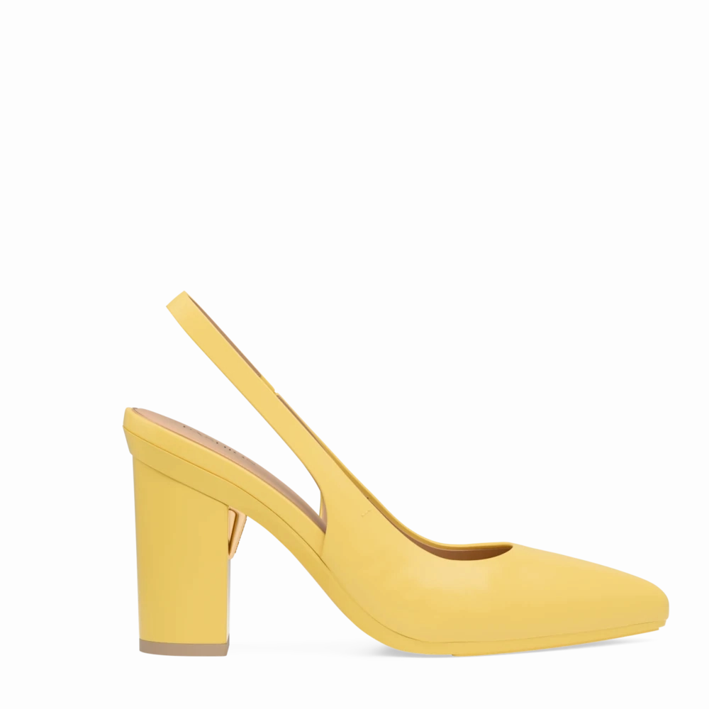 The Slingback - Limoncello Leather 4 Block