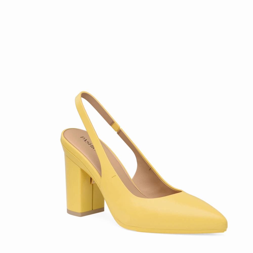 The Slingback - Limoncello Leather 4 Block
