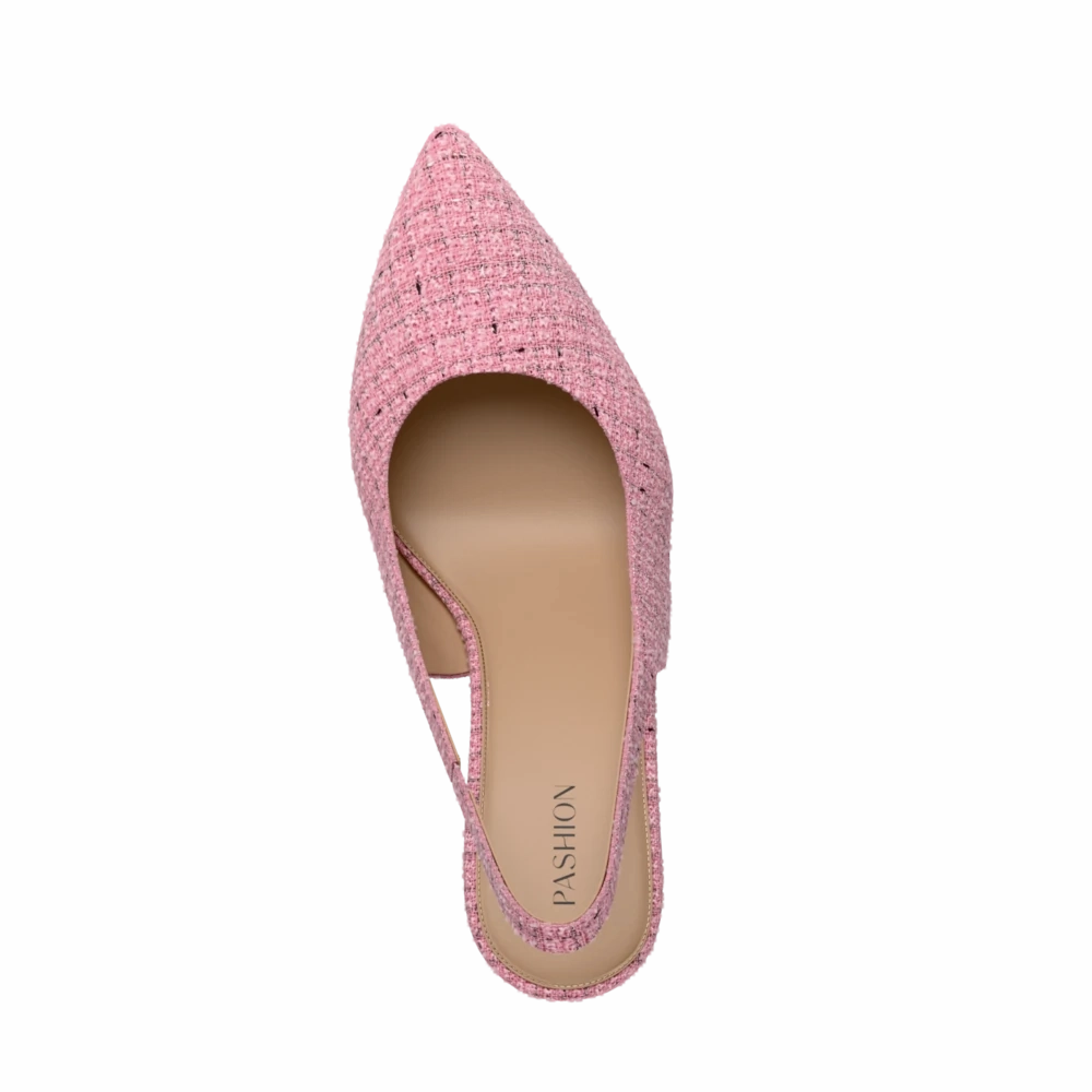 The Slingback - Pink Tweed 4 Block