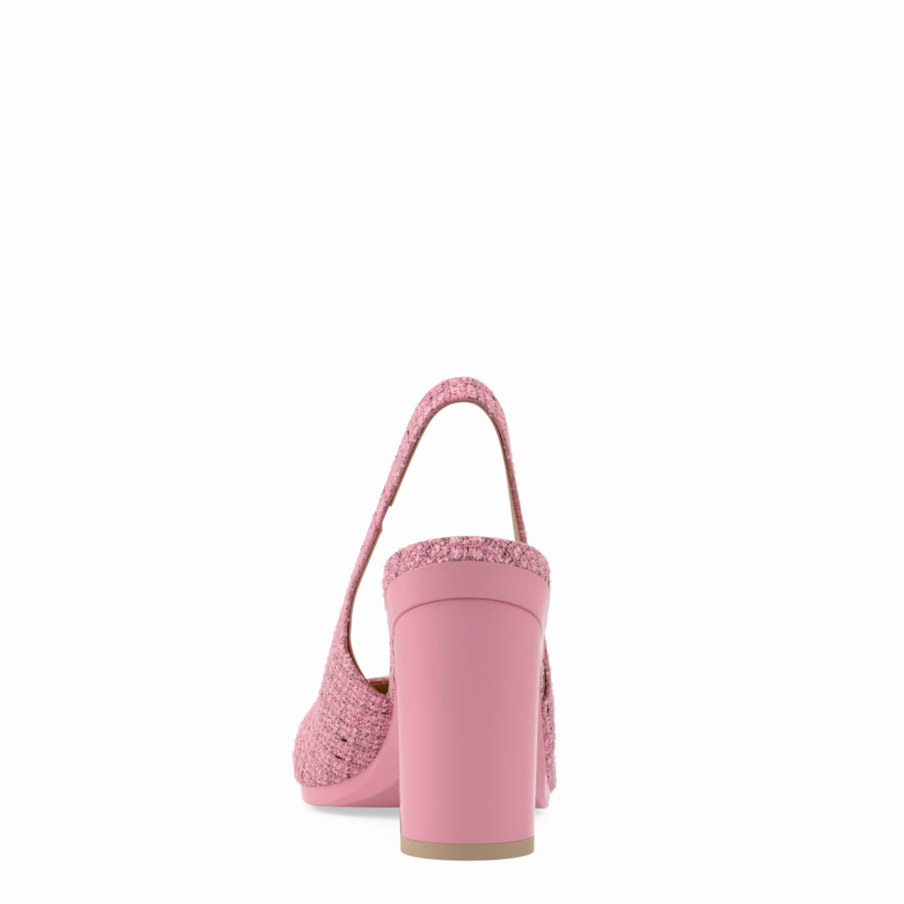 The Slingback - Pink Tweed 4 Block