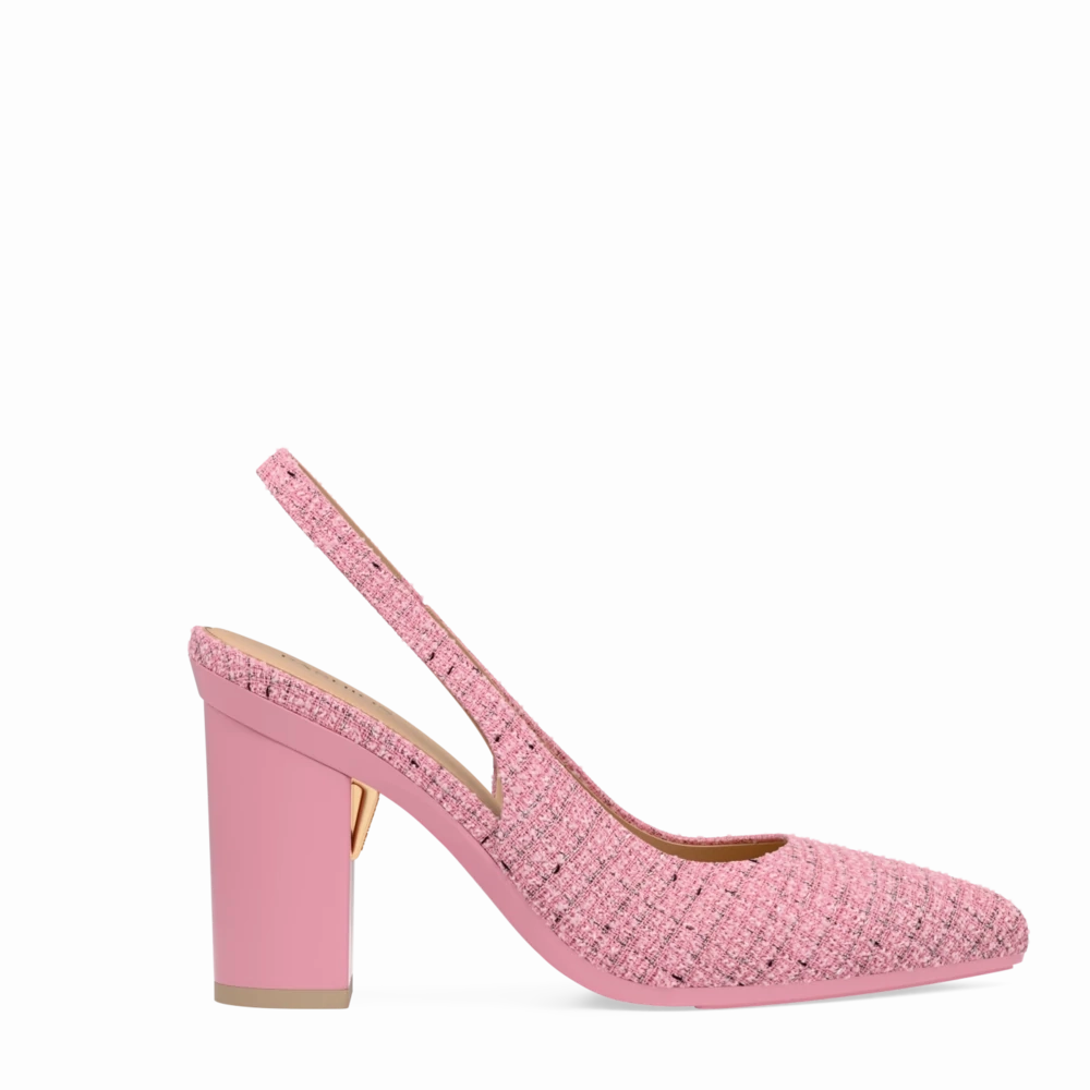 The Slingback - Pink Tweed 4 Block