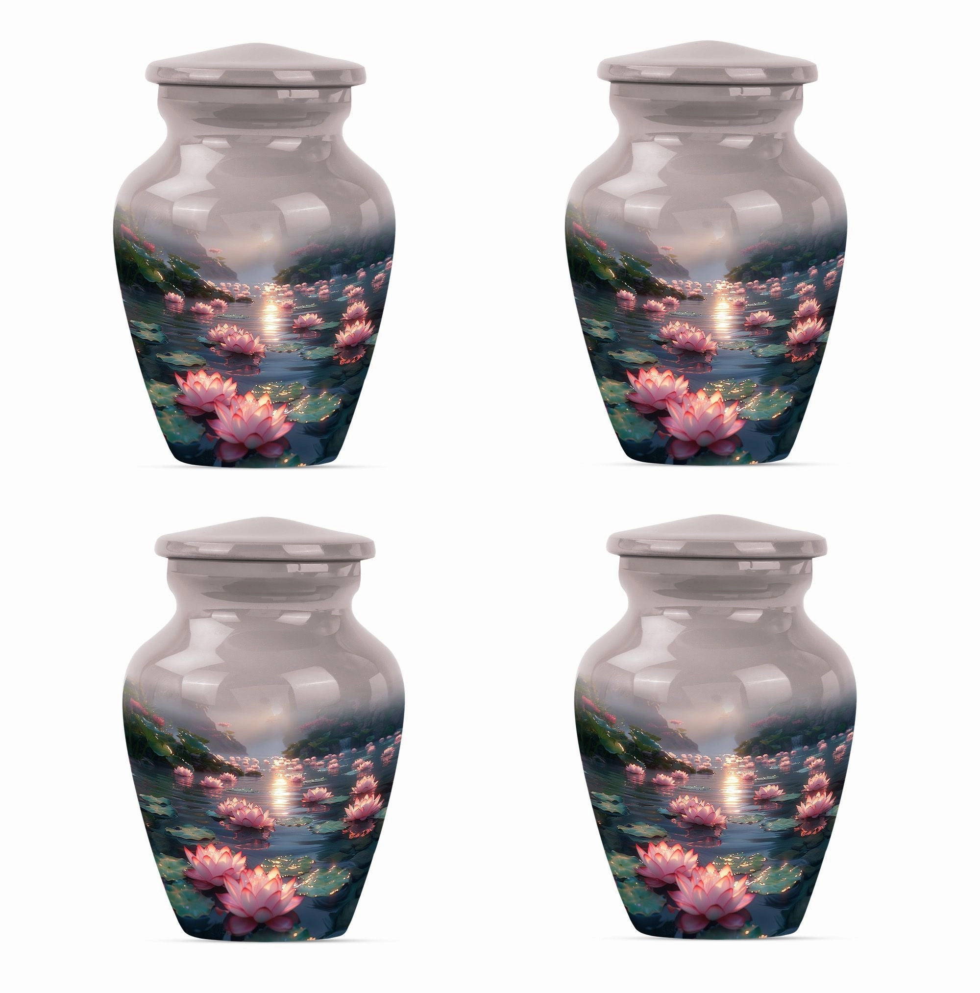 Timeless Lotus Urn - Commemorative Burial Accessory