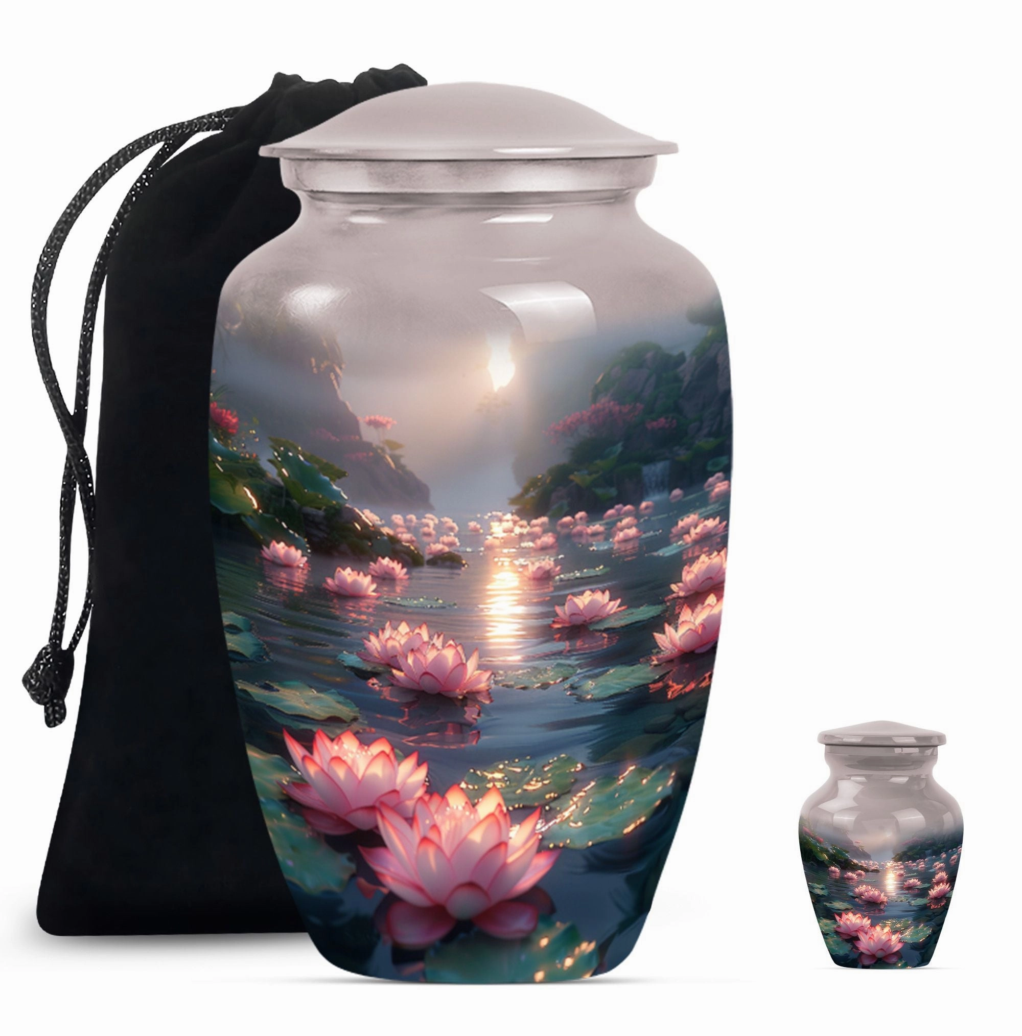 Timeless Lotus Urn - Commemorative Burial Accessory