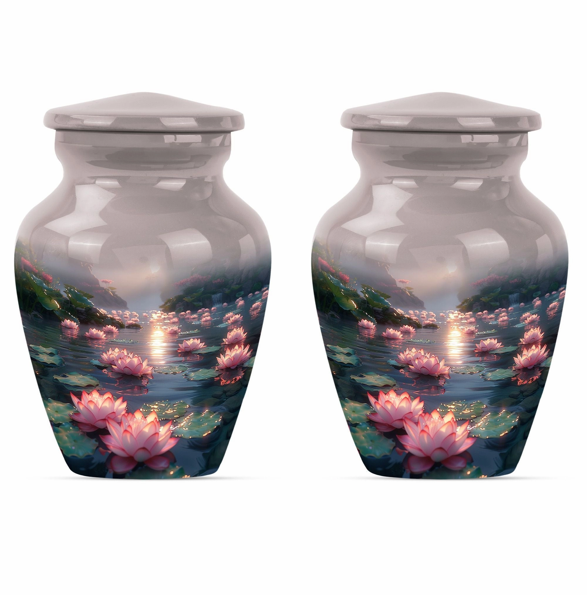Timeless Lotus Urn - Commemorative Burial Accessory