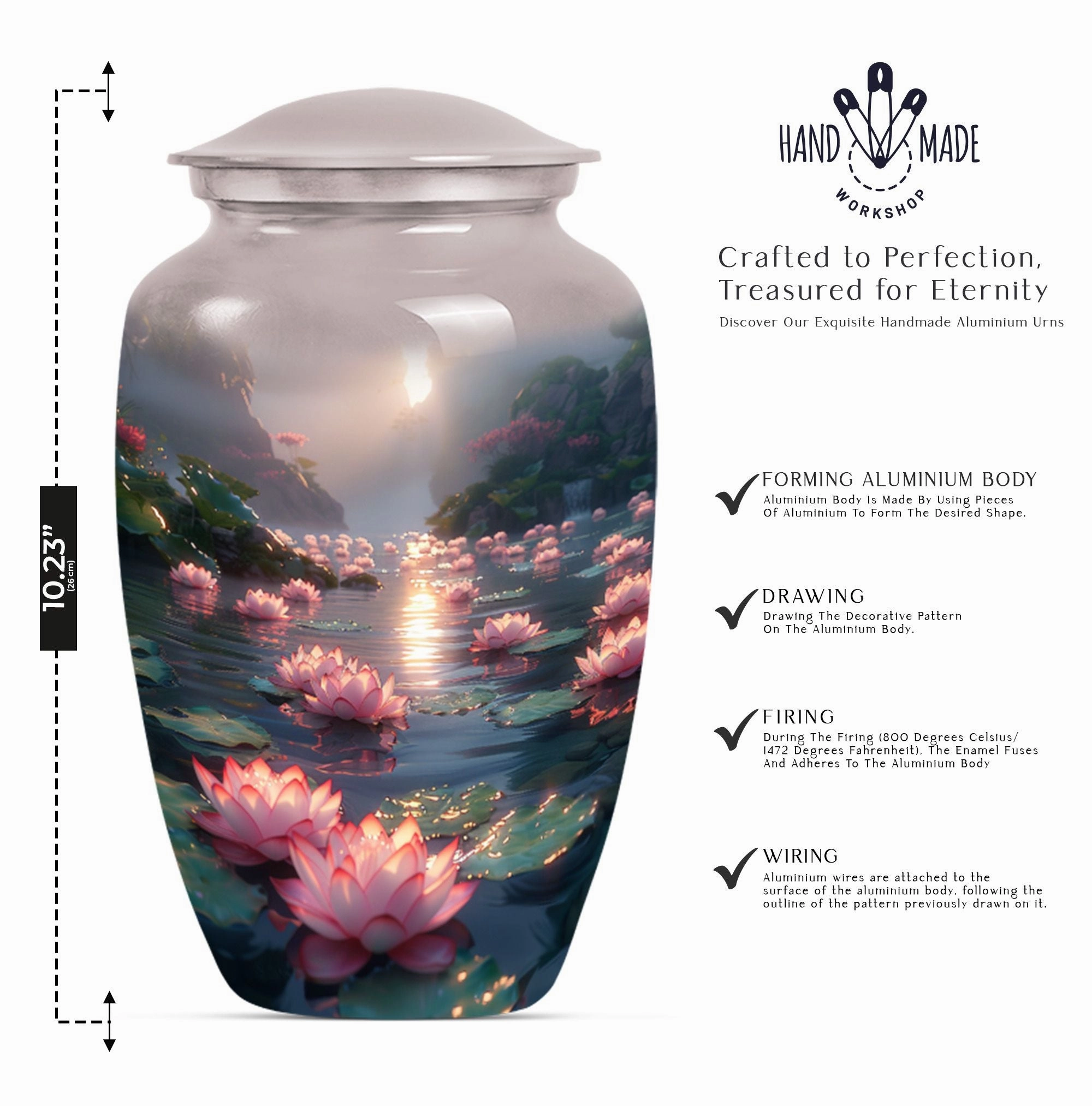 Timeless Lotus Urn - Commemorative Burial Accessory