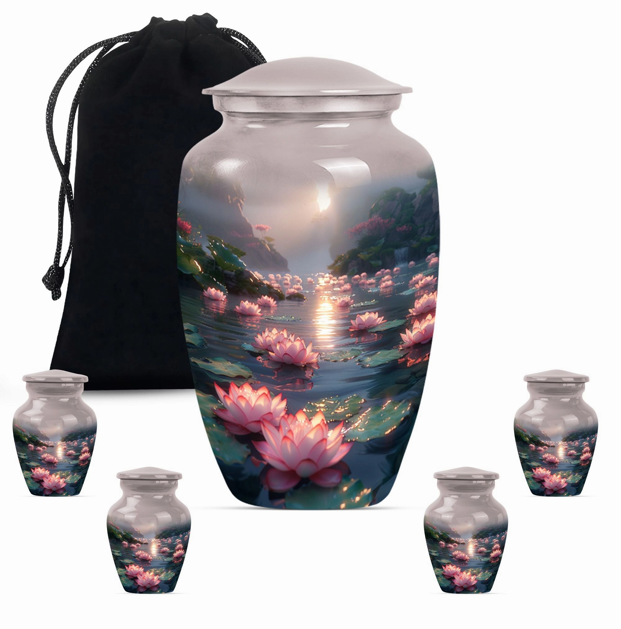 Timeless Lotus Urn - Commemorative Burial Accessory