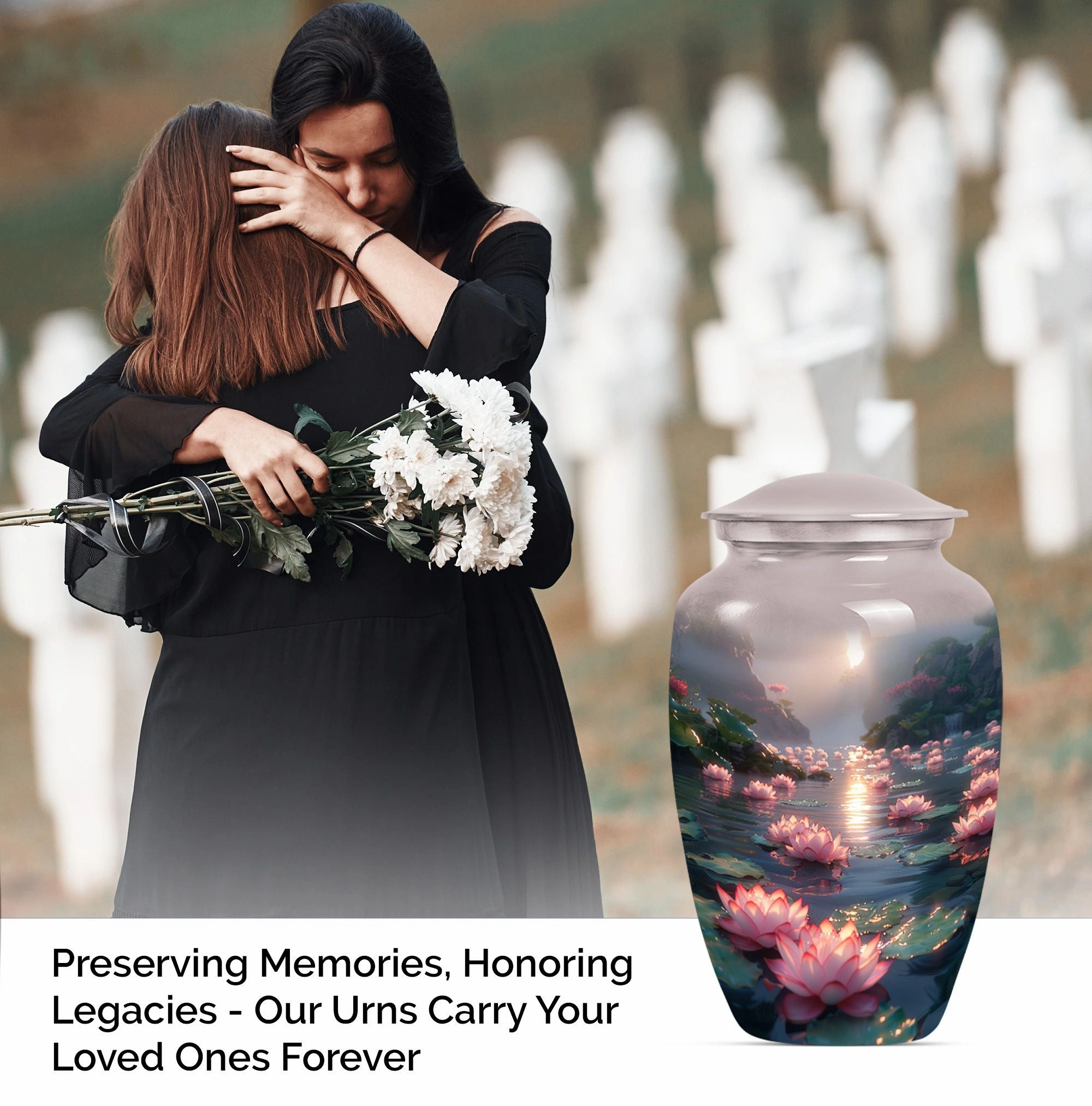 Timeless Lotus Urn - Commemorative Burial Accessory