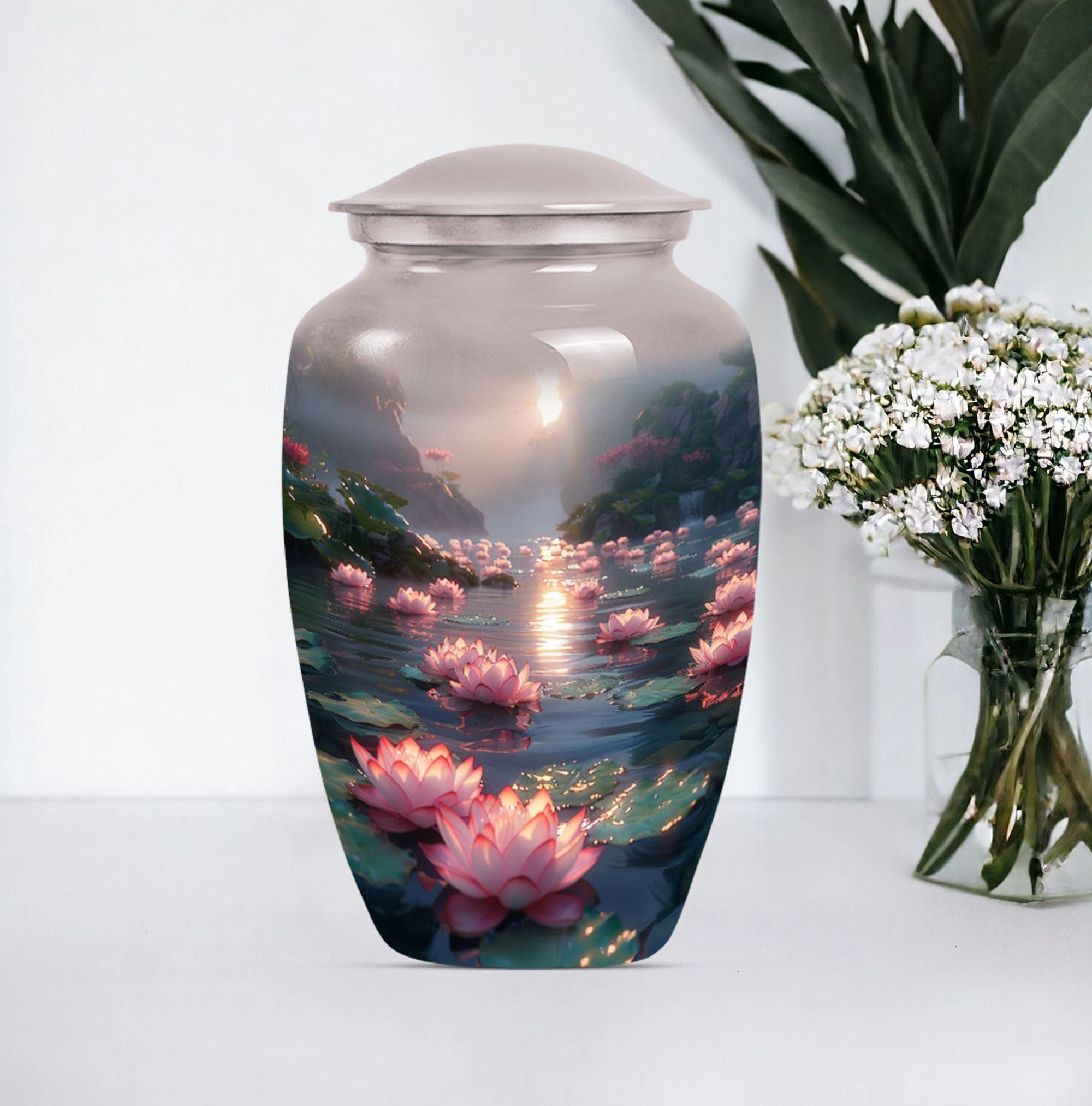 Timeless Lotus Urn - Commemorative Burial Accessory
